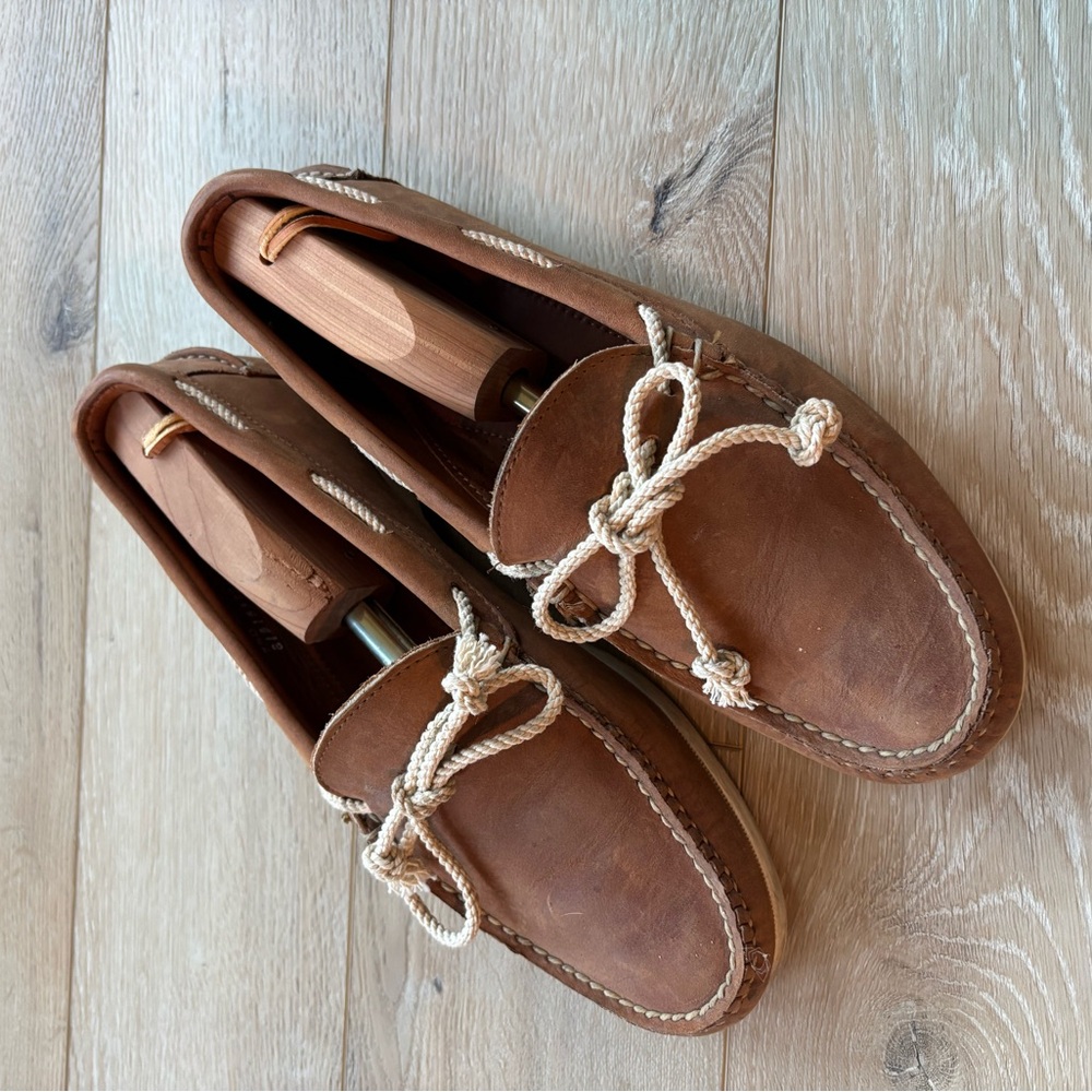 Ralph Lauren Tan Leather Boat Shoes